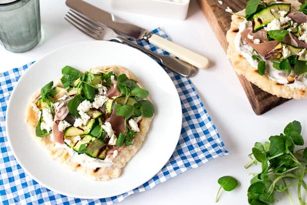 Italian inspired loaded flatbreads wide