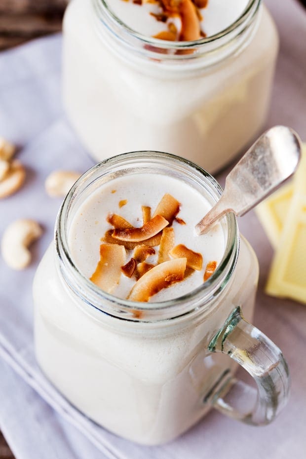 White Chocolate Coconut Cashew Hot Smoothie