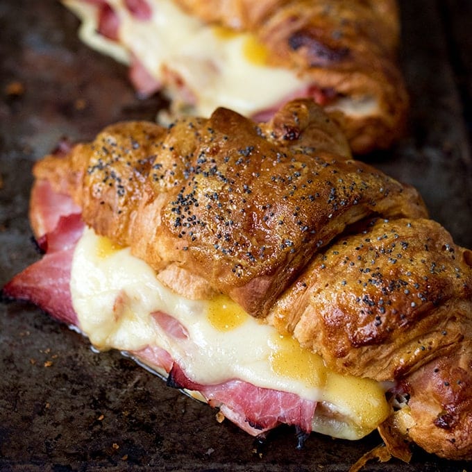 Ham and Cheese Croissant with Honey Glaze Nicky's Kitchen Sanctuary