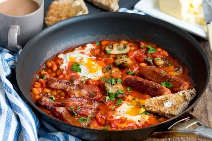 One-pan veggie English breakfast recipe - BBC Food