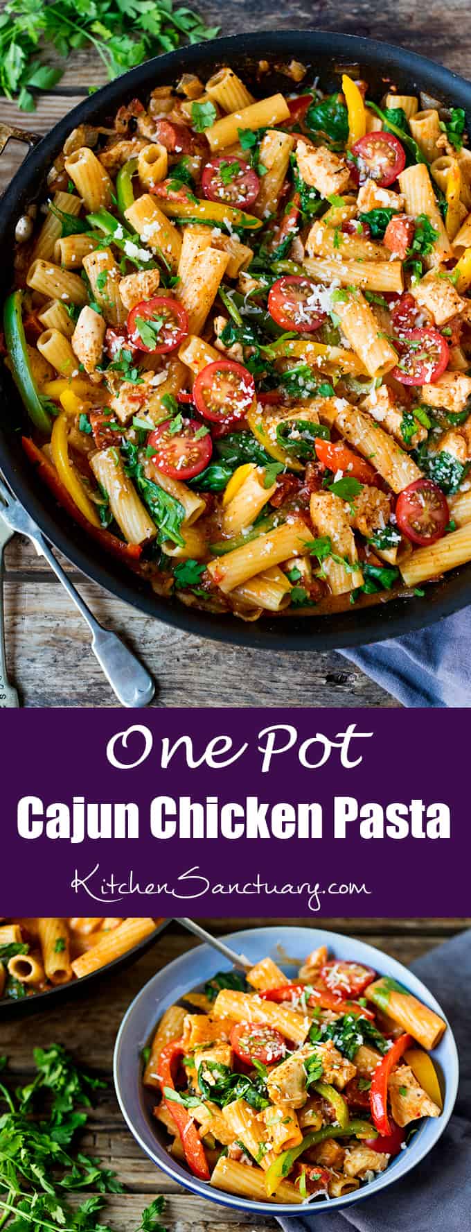 Cajun Chicken Pasta One Pot - Nicky's Kitchen Sanctuary