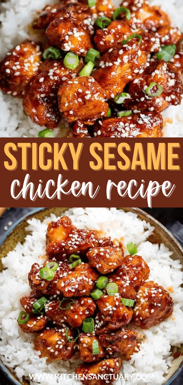 Crispy Sesame Chicken with a Sticky Asian Sauce - Nicky's Kitchen Sanctuary