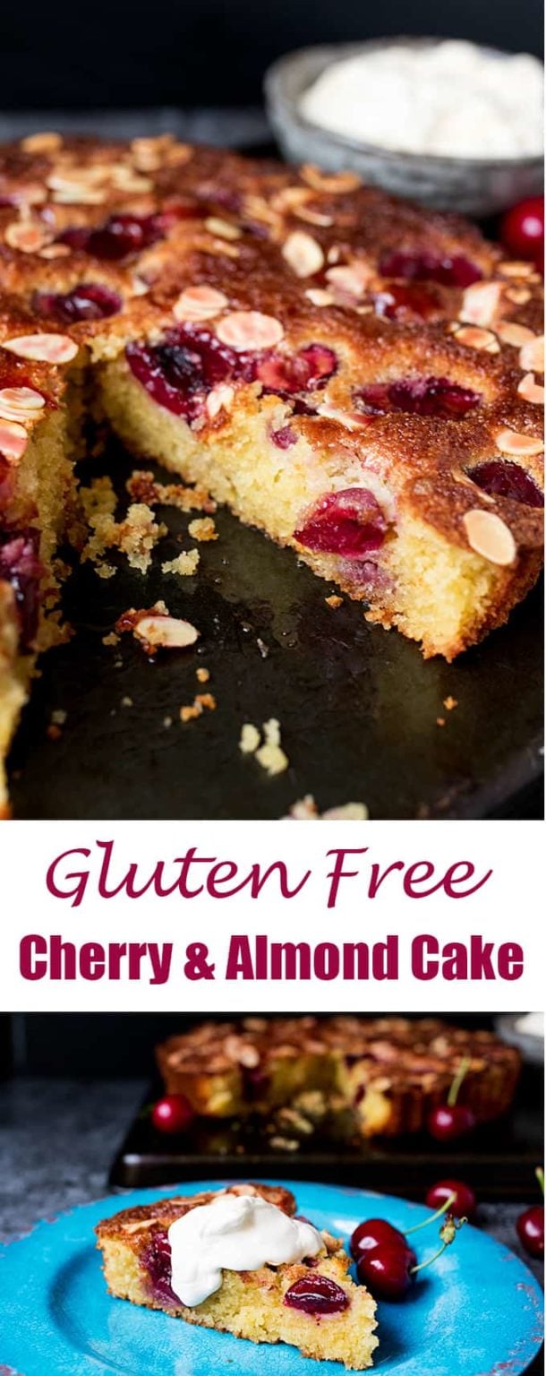 Gluten Free Cherry And Almond Cake Nickys Kitchen Sanctuary