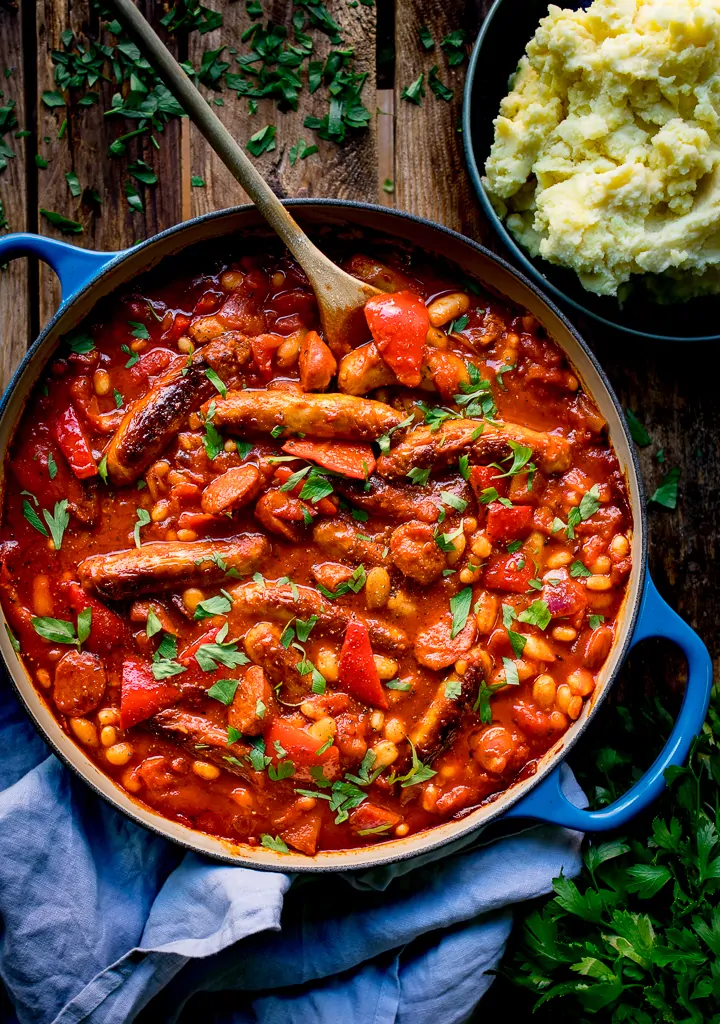 Slow cooker white beans and sausage - Family Food on the Table