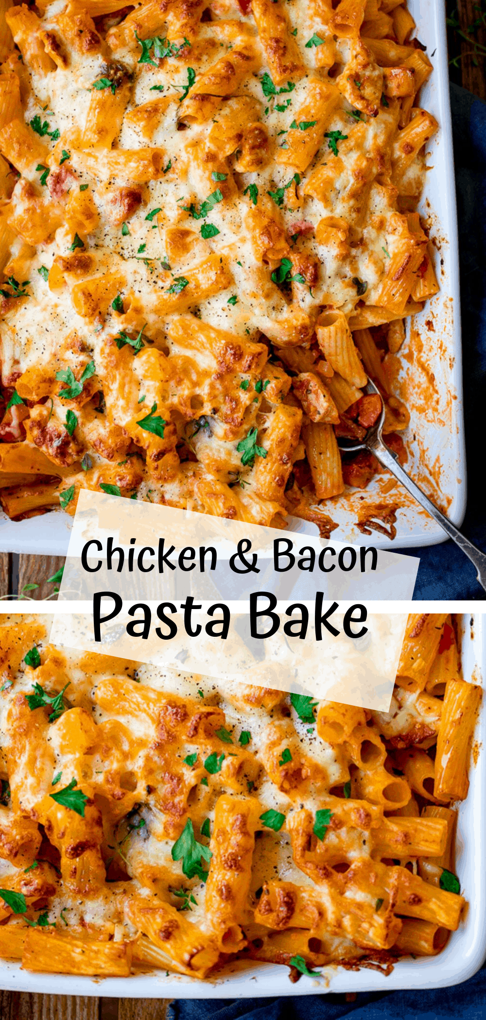 Cheesy Pasta Bake With Chicken And Bacon - Nicky's Kitchen Sanctuary