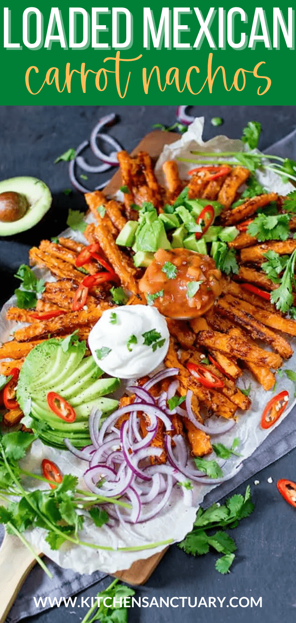 Loaded Mexican-Style Carrot Fries - Nicky's Kitchen Sanctuary