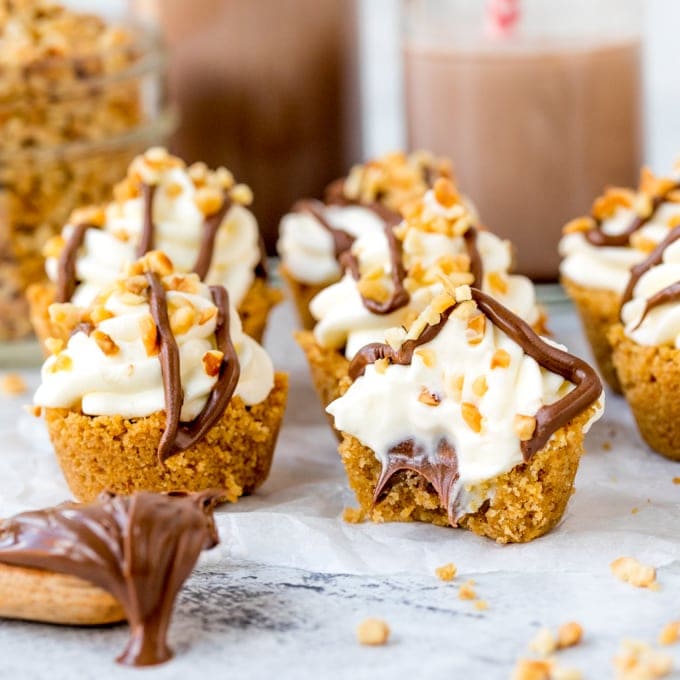 Nutella Cookie Bites With Whipped Cream - Nicky's Kitchen Sanctuary