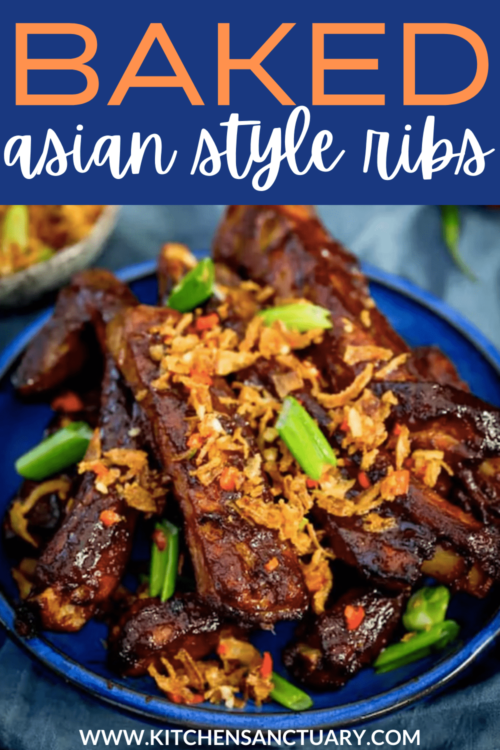 Oven Baked Asian Ribs with Crispy Onions - Nicky's Kitchen Sanctuary