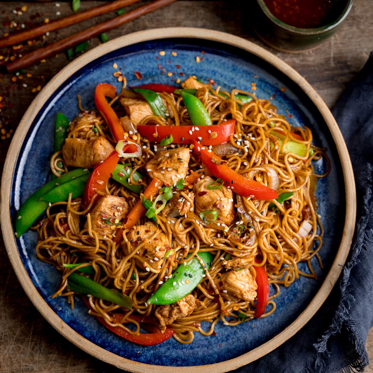 Simple Rooster Lo Mein - Nicky's Kitchen Sanctuary - Tasty Made Simple