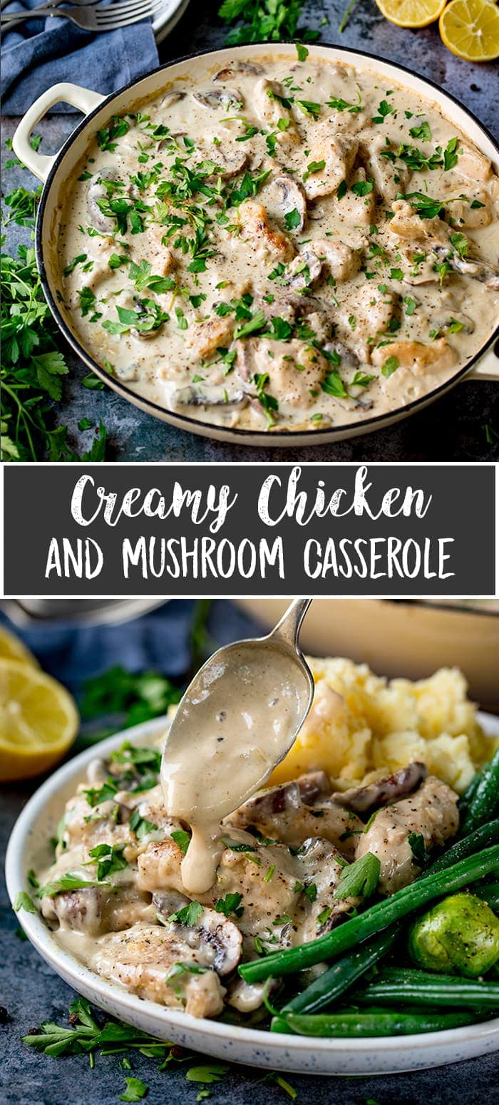 Creamy Chicken and Mushroom One Pan Casserole - Nicky's Kitchen Sanctuary