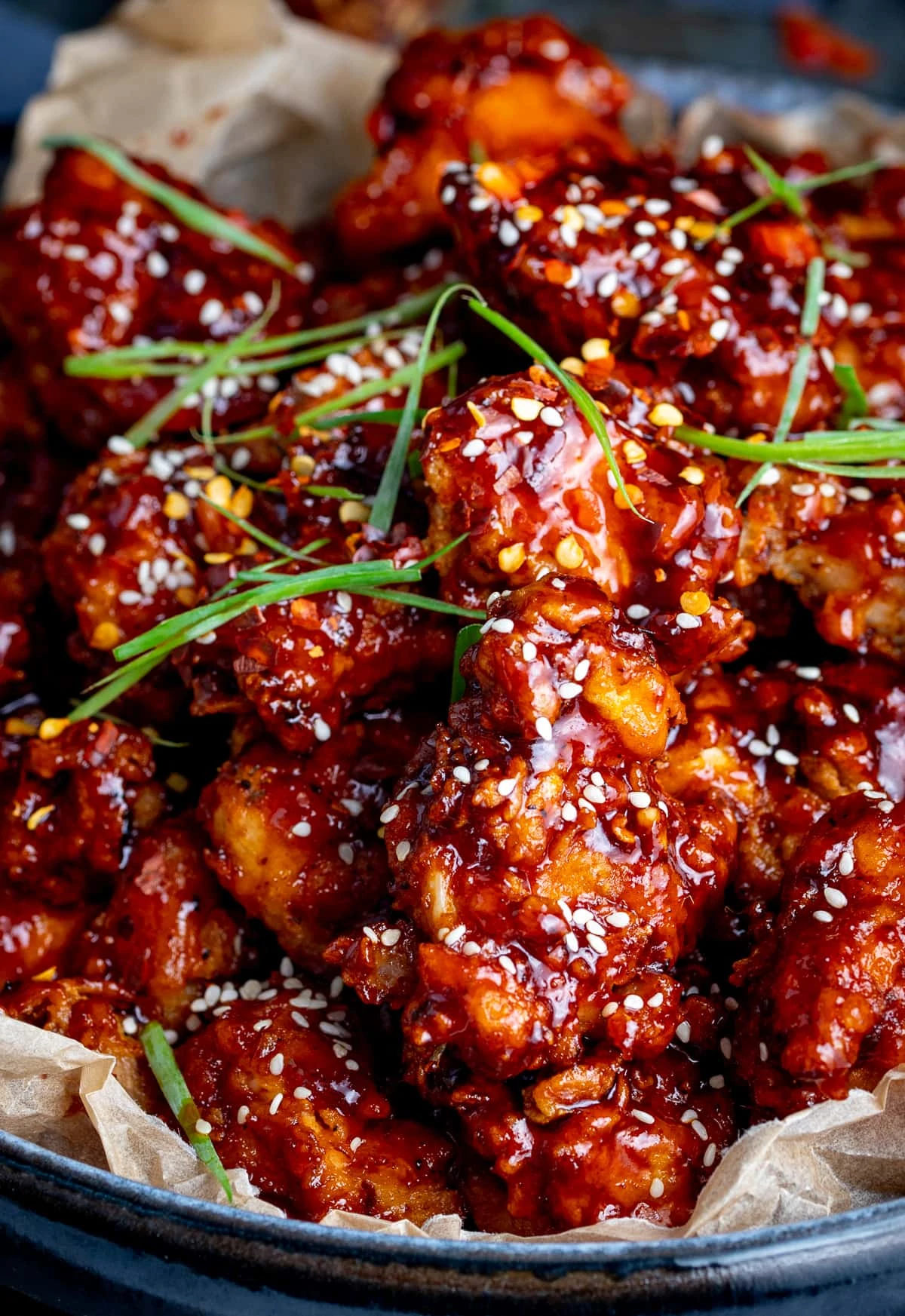 Korean Fried Chicken in a Sweet and Spicy Sauce