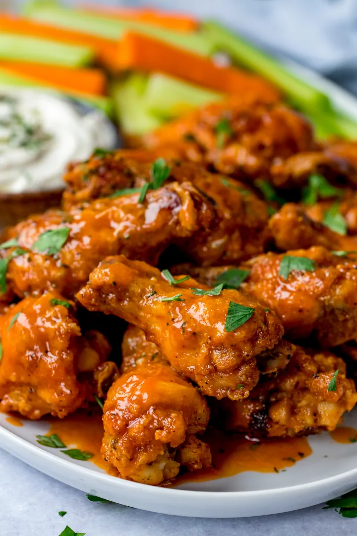 Crispy Baked Buffalo Chicken Wings - All the Healthy Things