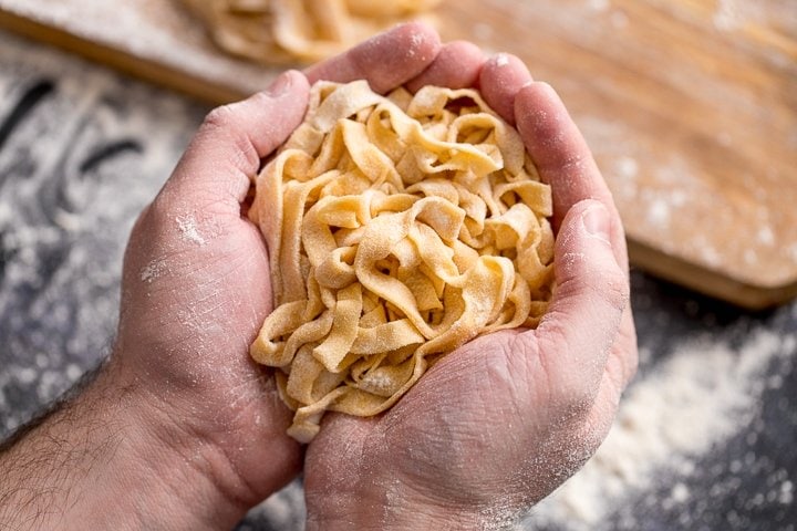 Home made Tagliatelle Pasta - Sweet and Salty