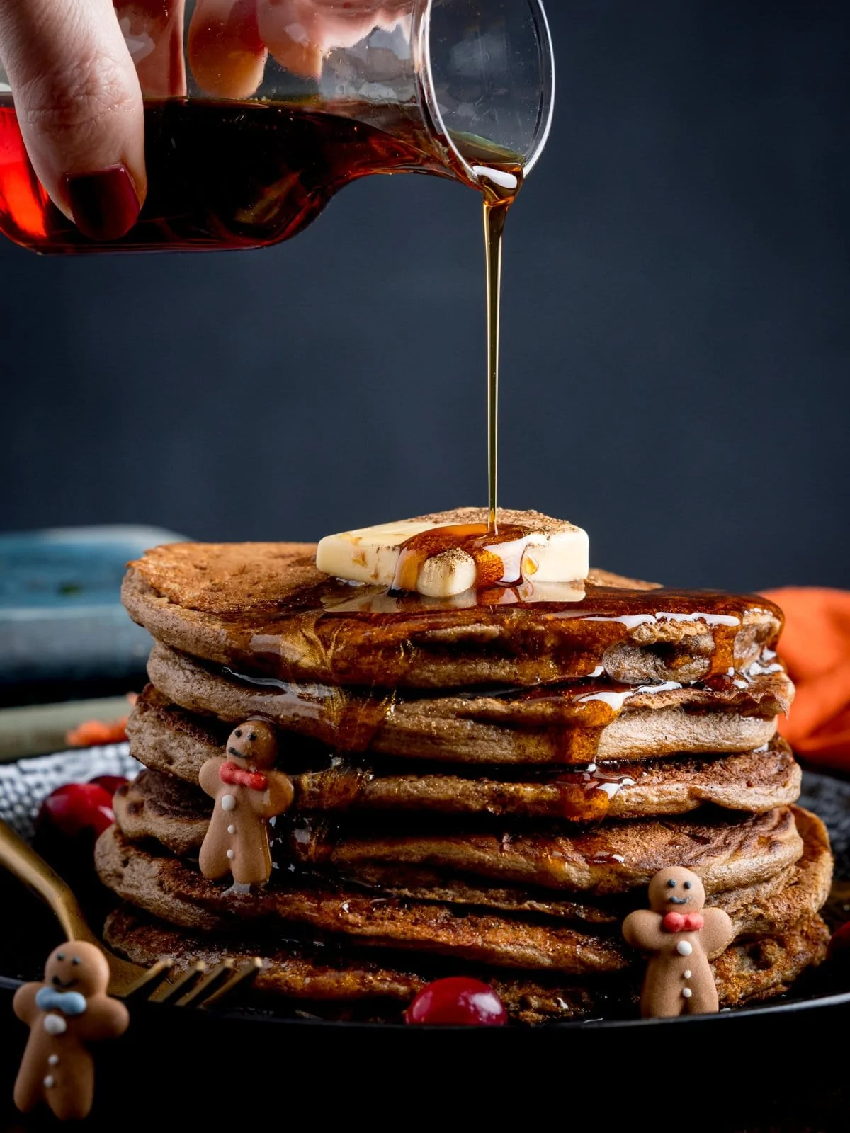 Christmas Gingerbread Pancakes - Nicky's Kitchen Sanctuary
