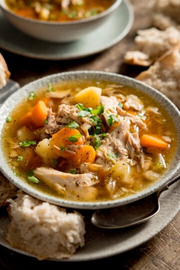 Slow Cooker Chicken & Vegetable Soup - Nicky's Kitchen Sanctuary